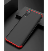 Stuff Certified® Carcasa Híbrida para Samsung Galaxy A60 - Carcasa de Cuerpo Entero Antigolpes Negro-Rojo