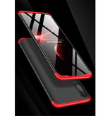 Stuff Certified® Samsung Galaxy M21 Hybrid Case - Full Body Shockproof Case Cover Black-Red