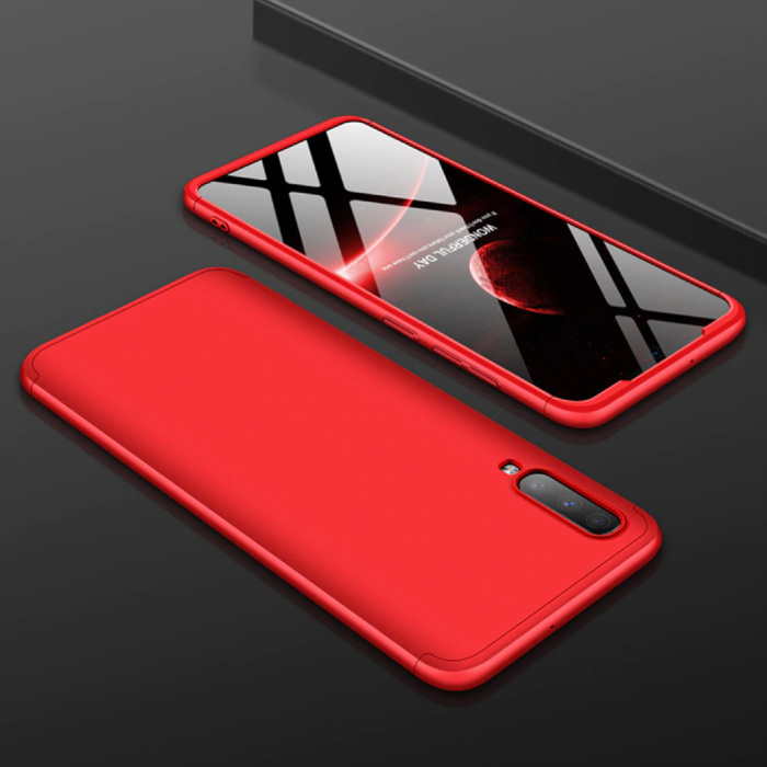 Custodia Ibrida per Samsung Galaxy A70 - Cover Full Body Antiurto Rossa