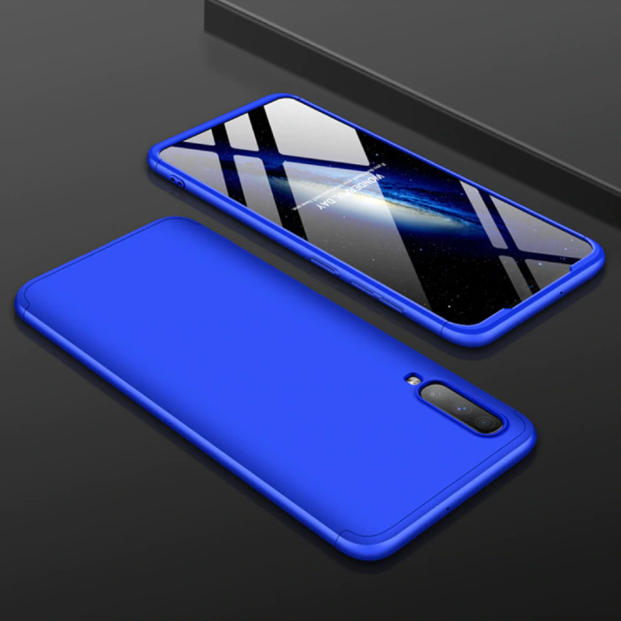 Samsung Galaxy M30 Hybrid Case - Ganzkörper-Stoßdämpfer-Hülle blau