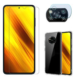 SGP Hybrid 3 in 1 Protection for Xiaomi Poco X3 NFC - Screen Protector Tempered Glass + Camera Protector + Case Case Cover