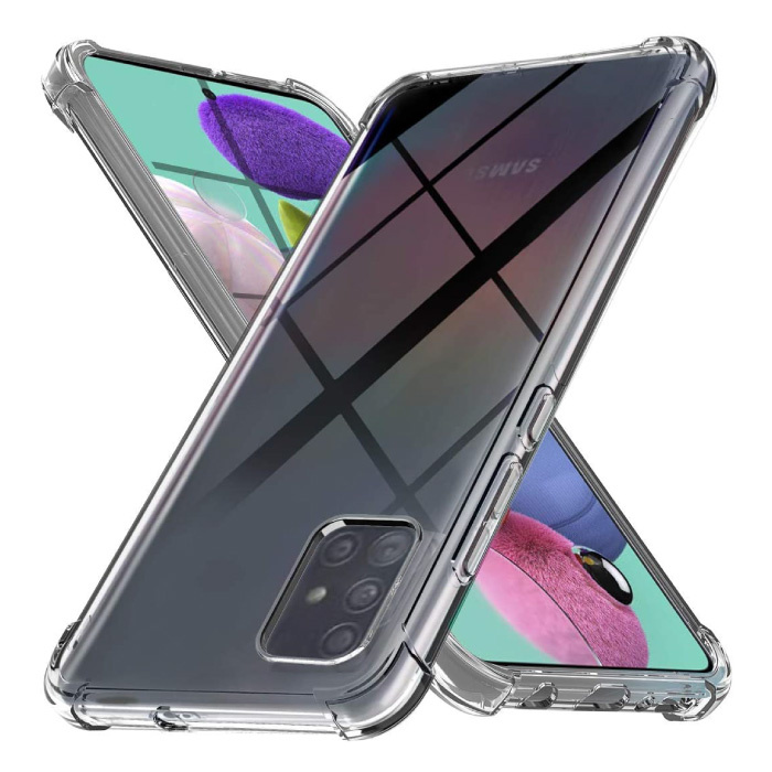 Funda Bumper Transparente para Samsung Galaxy A91 - Funda Transparente Funda Silicona TPU Antigolpes