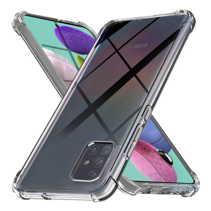 Przezroczysty Bumper Case Samsung Galaxy A91 - Przezroczysty Pokrowiec Silikon TPU Anti-Shock