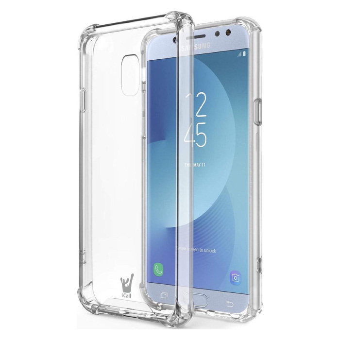 Funda Bumper Transparente para Samsung Galaxy J5 - Funda Transparente Silicona TPU Antigolpes