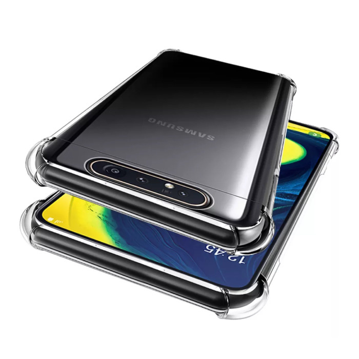 Funda Bumper Transparente para Samsung Galaxy A80 - Funda Transparente Funda Silicona TPU Antigolpes