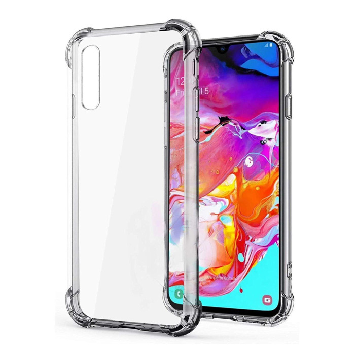 Przezroczysty Bumper Case do Samsung Galaxy A70 - Przezroczysty Pokrowiec Silikon TPU Anti-Shock