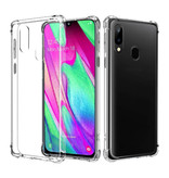 Stuff Certified® Przezroczysty Bumper Case Samsung Galaxy A40 - Przezroczysty Pokrowiec Silikon TPU Anti-Shock