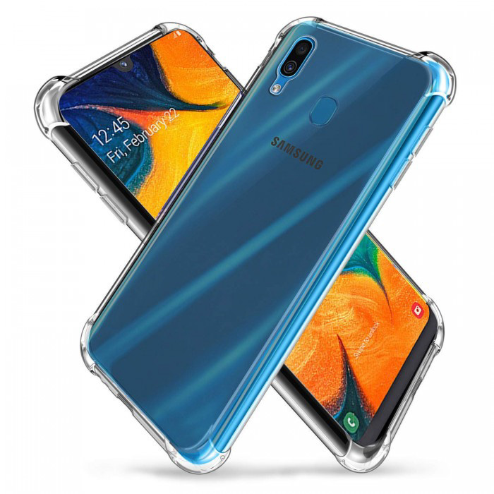 Przezroczysty Bumper Case Samsung Galaxy A10 - Przezroczysty Pokrowiec Silikon TPU Anti-Shock