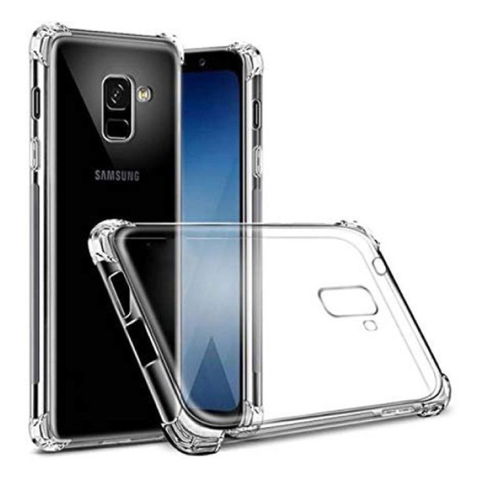 Przezroczysty Bumper Case Samsung Galaxy A8 - Przezroczysty Pokrowiec Silikon TPU Anti-Shock