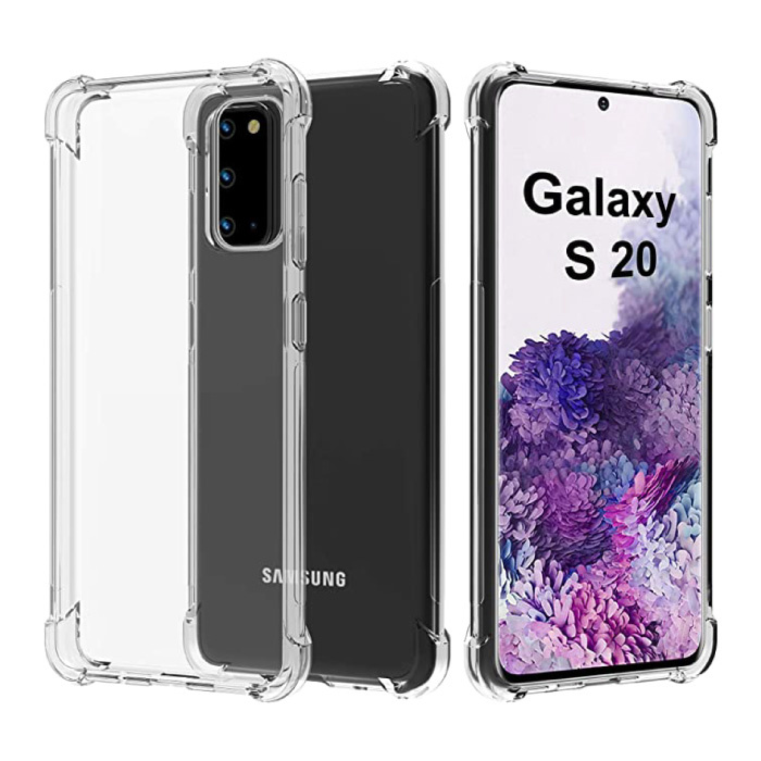 Funda Bumper Transparente para Samsung Galaxy S20 - Funda Transparente Silicona TPU Antigolpes