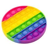 Stoff zertifiziert® Pop It - Fidget Anti Stress Spielzeug Blase Spielzeug  Silikon Regenbogen