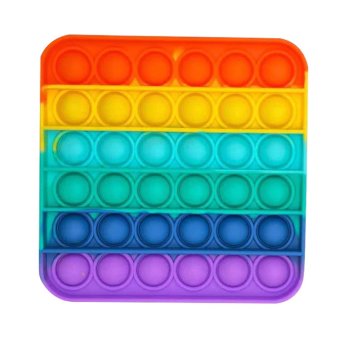Pop It - Fidget Anti Stress Toy Bubble Toy Arcobaleno in silicone