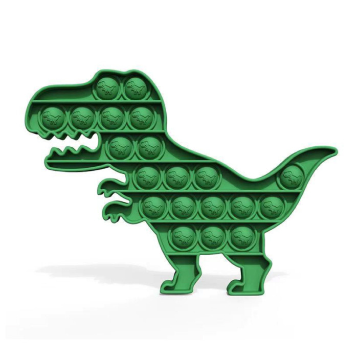 Pop It Dino - Fidget Giocattolo antistress Bubble Toy in silicone verde