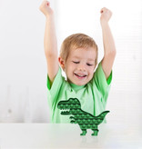 Stuff Certified® Pop It Dino - Fidget Giocattolo antistress Bubble Toy in silicone verde