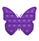 Stuff Certified® Pop It Butterfly - Fidget Anti Stress Toy Bubble Toy Silicone Violet