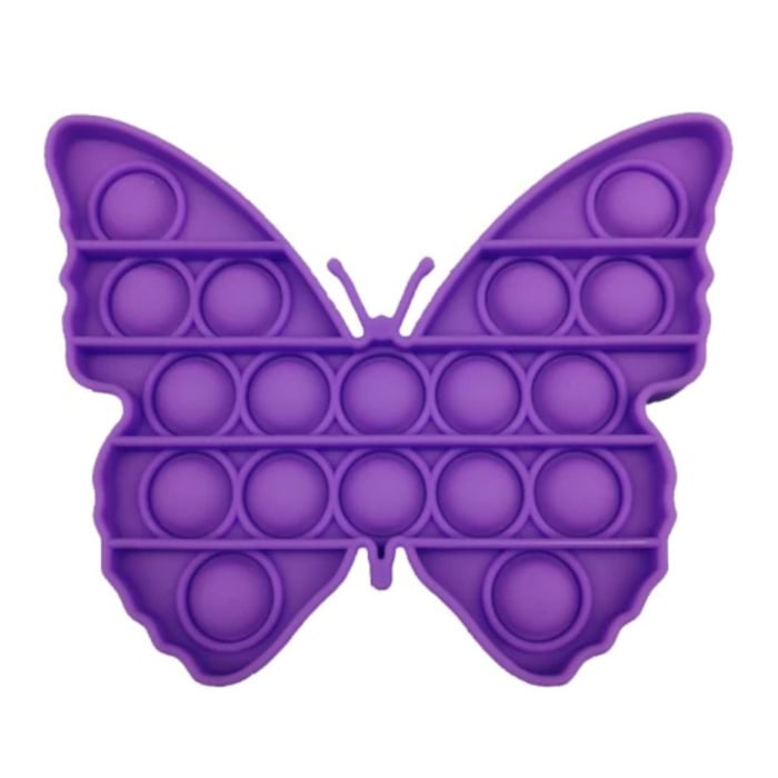 Pop It Butterfly - Fidget Anti Stress Toy Bubble Toy in silicone viola