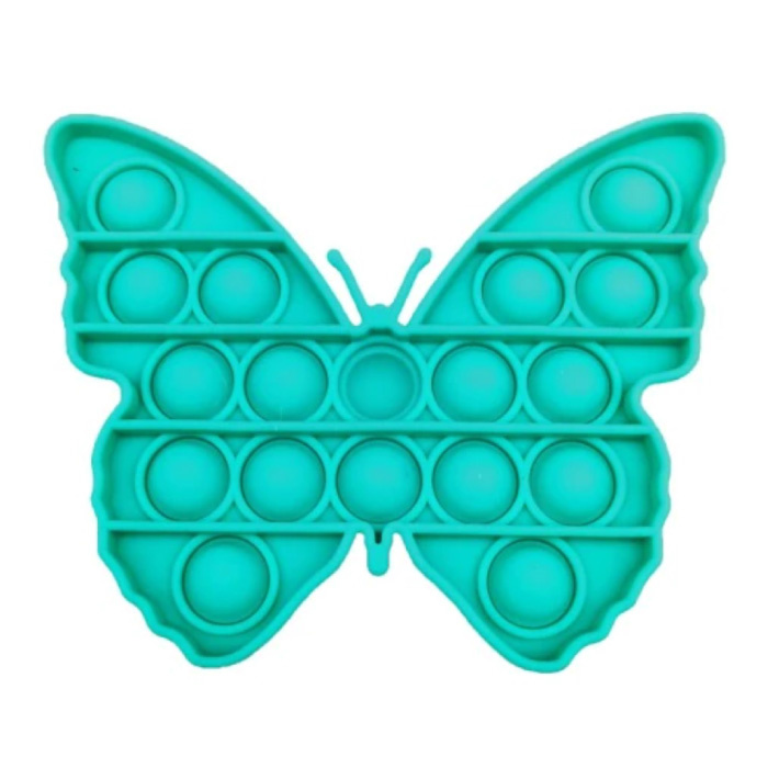 Pop It Butterfly - Fidget Anti Stress Toy Bubble Toy Silicone Bleu