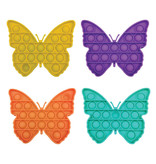 Stuff Certified® Pop It Butterfly - Zappeln Anti Stress Spielzeug Bubble Toy Silikon Gelb