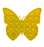 Stuff Certified® Pop It Butterfly - Fidget Anti Stress Toy Bubble Toy Silicone Jaune