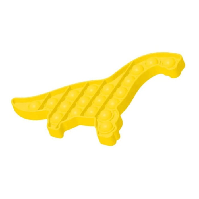 Pop It Dino - Fidget Anti Stress Toy Bubble Toy Silicone Yellow