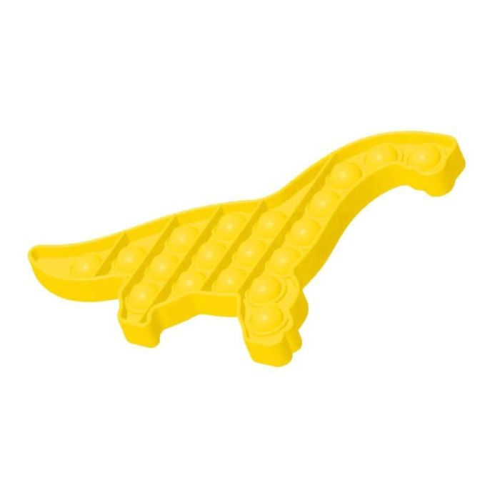 Pop It Dino - Zappeln Anti Stress Spielzeug Bubble Toy Silikon Gelb