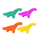 Stuff Certified® Pop It Dino - Fidget Anti Stress Toy Bubble Toy in silicone arancione