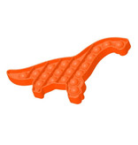 Stuff Certified® Pop It Dino - Zappeln Anti Stress Spielzeug Bubble Toy Silikon Orange