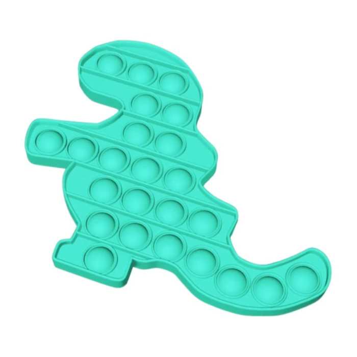 Stuff Certified® Pop It Dino - Fidget Anti Stress Speelgoed Bubble Toy Siliconen Blauw