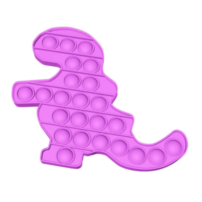 Pop It Dino - Fidget Anti Stress Speelgoed Bubble Toy Siliconen Geel