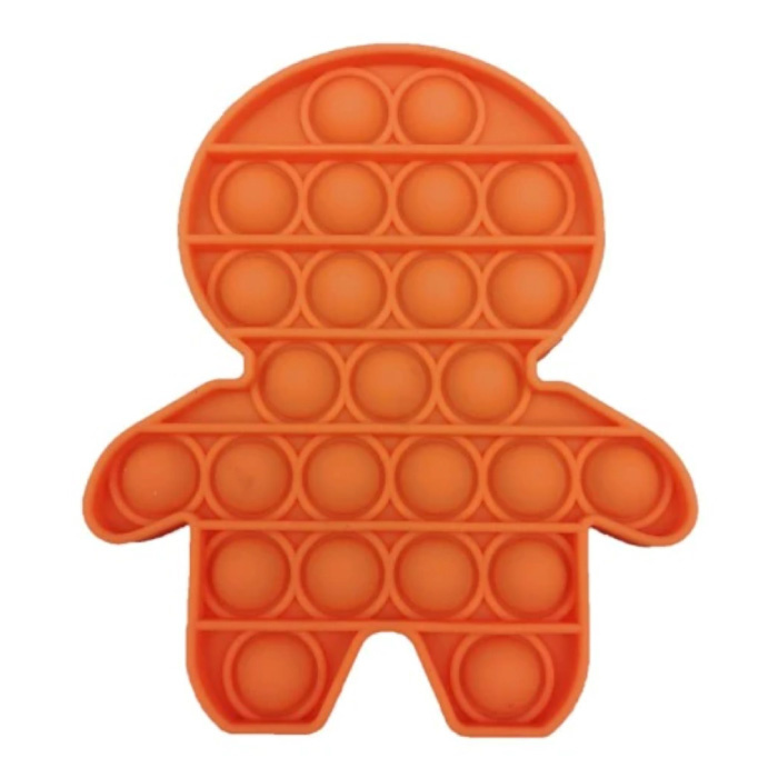 Pop It - Fidget Anti Stress Toy Bubble Toy in silicone arancione