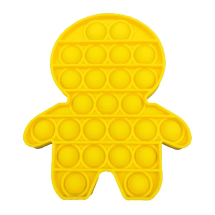 Pop It - Fidget Anti Stress Toy Bubble Toy in silicone giallo
