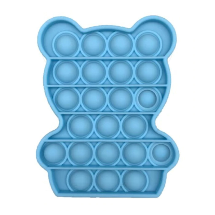 Stuff Certified® Pop It Beer - Fidget Anti Stress Speelgoed Bubble Toy Siliconen Blauw