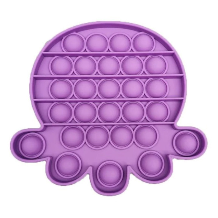 Pop It Octopus - Fidget Anti Stress Toy Bubble Toy in silicone viola