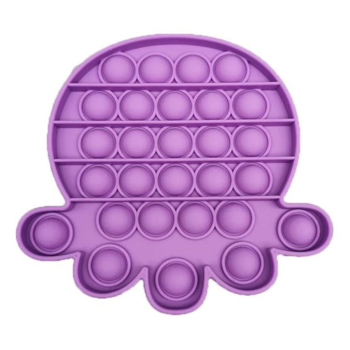 Pop It Octopus - Zappeln Anti Stress Spielzeug Bubble Toy Silikon Lila