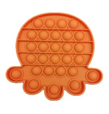 Stuff Certified® Pop It Octopus - Fidget Anti Stress Speelgoed Bubble Toy Siliconen Oranje