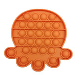 Stuff Certified® Pop It Octopus - Zappeln Anti Stress Spielzeug Bubble Toy Silikon Orange