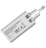 Xiaomi Caricabatteria a ricarica rapida + cavo di ricarica micro-USB - Adattatore per caricabatteria a ricarica rapida 3A 3.0 e cavo dati bianco