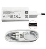 Xiaomi Cargador de enchufe de carga rápida + cable de carga USB-C - Adaptador de cargador de carga rápida 3.0 de 3 A y cable de datos blanco