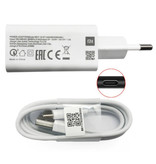 Xiaomi Fast Charge Plug Charger + USB-C Charging Cable - 3A Quick Charge 3.0 Charger Adapter and Data Cable White