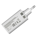 Xiaomi Cargador de enchufe de carga rápida - Adaptador de cargador de pared de carga rápida 3.0 de 3 A, blanco