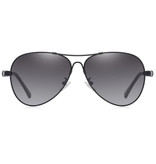 Barcur Mirror Sunglasses - Titanium Alloy Pilot Glasses with UV400 and Polarizing Filter for Men and Women - Black