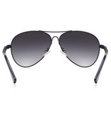 Barcur Mirror Sunglasses - Titanium Alloy Pilot Glasses with UV400 and Polarizing Filter for Men and Women - Black