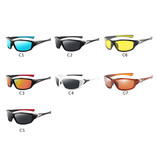 ZXWLYXGX Sport Sonnenbrille - UV400 und Polarisationsfilter für Männer und Frauen - Schwarz