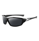 ZXWLYXGX Gafas de sol deportivas - UV400 y filtro polarizado para hombres y mujeres - Negro