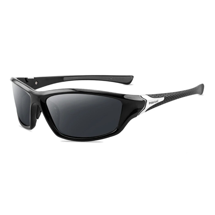 Lunettes de soleil sport - UV400 et filtre polarisé pour homme et femme - Noir