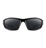 ZXWLYXGX Gafas de sol deportivas - UV400 y filtro polarizado para hombres y mujeres - Negro