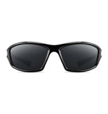 ZXWLYXGX Sport Sonnenbrille - UV400 und Polarisationsfilter für Männer und Frauen - Schwarz
