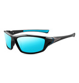 ZXWLYXGX Lunettes de soleil sport - UV400 et filtre polarisé pour homme et femme - Bleu