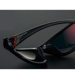 ZXWLYXGX Lunettes de soleil de sport - UV400 et filtre polarisé pour homme et femme - Noir-Rouge