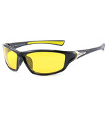 ZXWLYXGX Gafas de sol deportivas - UV400 y filtro polarizado para hombres y mujeres - Amarillo